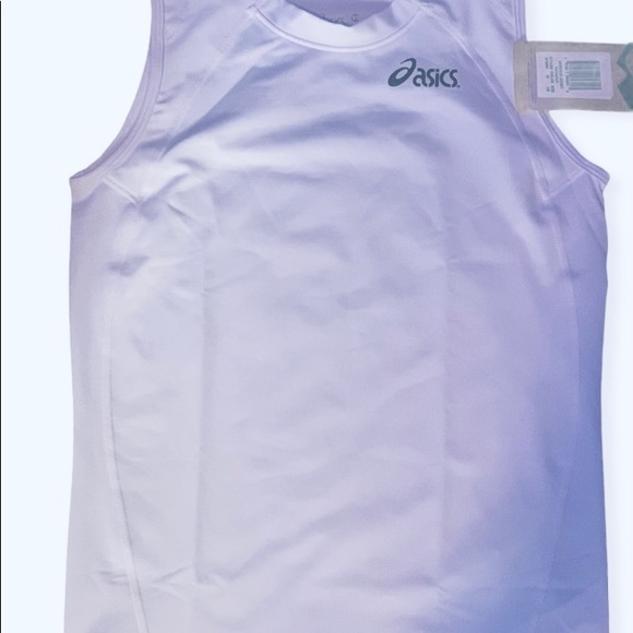 Asics White Tank Fitted - Picture 2 of 2